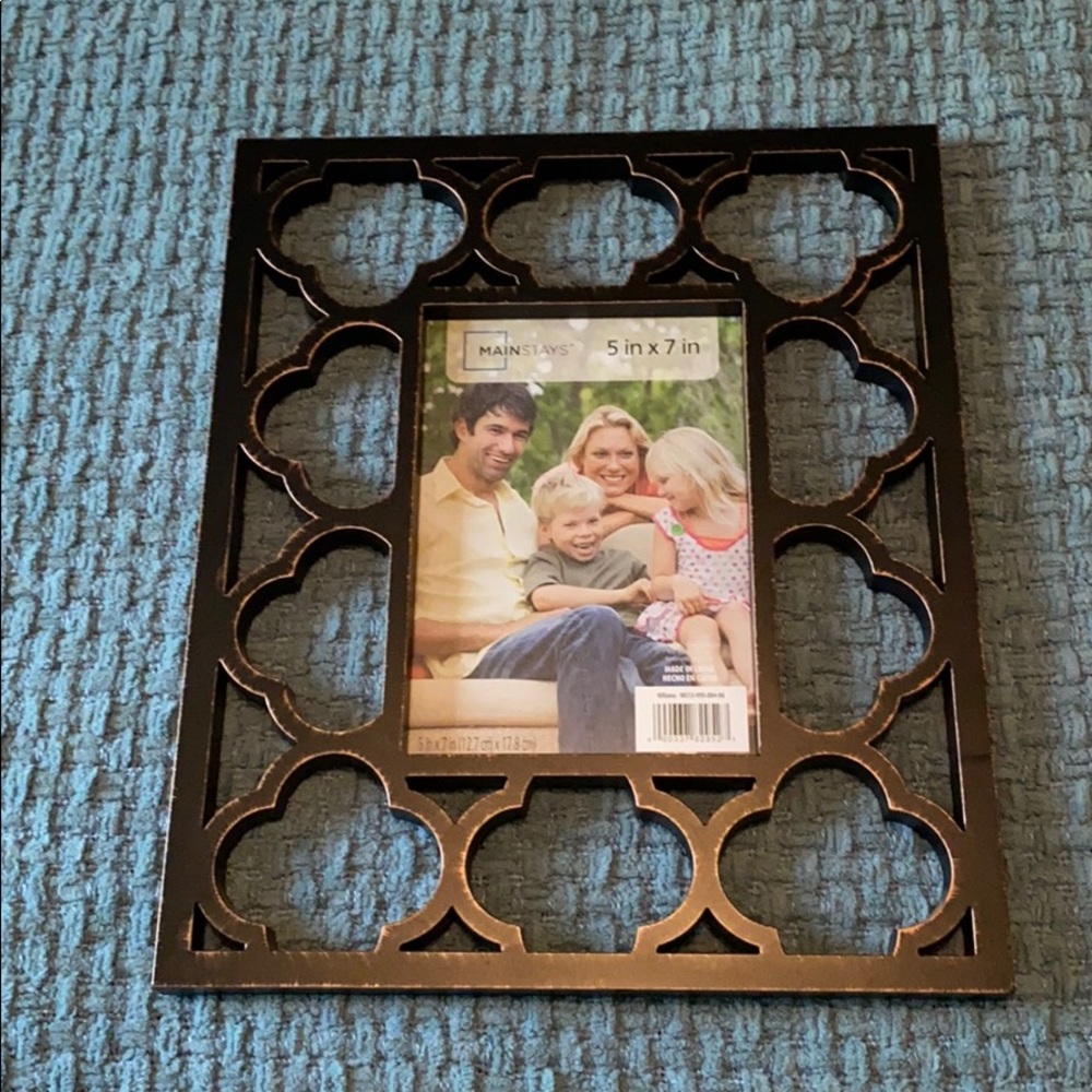 Black w/Bronze Distressing 5x7 Photo Picture Frame
